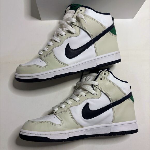 2004 Nike Dunk High Lt Bone Obsidian Classic Green 305287-041 Vintage Cream Y2K main image 8